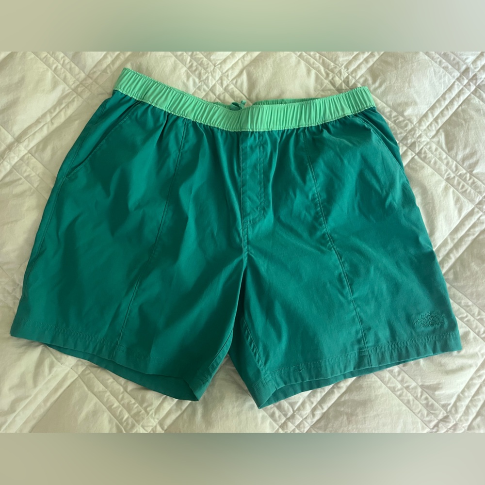 North Face swimming trunks. Green.
